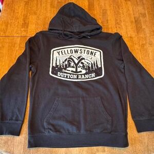 Yellowstone Hoodie Black with White Graphic Size M